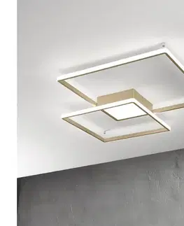 Svietidlá Ondaluce - stmievateľné LED stropné svietidlo DOWEL LED/46W/230V 55x55 cm zlaté PL.DOWEL/PC-ORO
