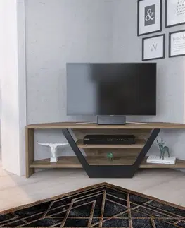 TV stolíky TV stolík Sares - Walnut, Black