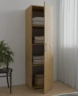 Kancelárske skrine KONDELA Romer New Tyo 1 1D policová skriňa dub artisan