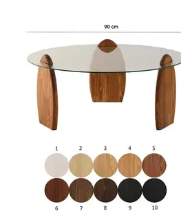 Konferenčné stolíky Konferenčný stolík Surf - Chesnut, Transparent