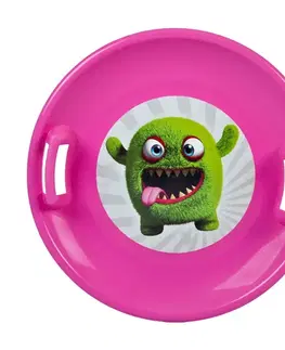 Detské boby a sane Tanier na sneh STT ružová monster