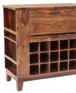 Barové stolíky Barová skriňa Kali 90x90x45 indický masív palisander