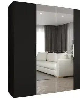 Šatníkové skrine Skriňa Marbella II 200 čierna/kašmír