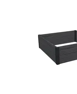 Záhradné kvetináče KETER Vyvýšený záhon HEDGE SQUARE | sivá