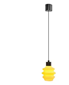 Svietidlá  Závesný LED luster na lanku CACTUS LED/3W/230V 3000K čierna/žltá 414LRC1977