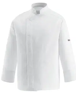 Pánske košele EGOCHEF Kuchársky rondon ALL WHITE - dlhý rukáv (polybavlna) S