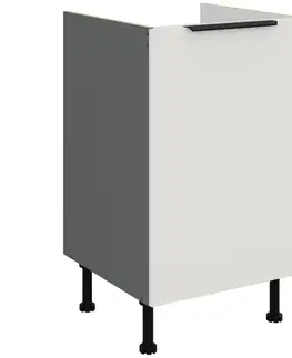 Kuchynské skrinky stojace Kuchynská skrinka Aria-Wh/Ant Anti Fingerprint 50zl 1f Bb