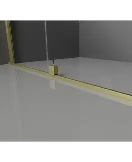 Sprchovacie kúty MEXEN/S - Velár sprchovací kút 90 x 90, transparent, zlatá kartáčovaná 871-090-090-01-55