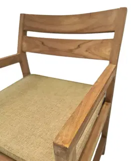 Záhradné stoličky a kreslá DEOKORK Záhradné pevné kreslo WINSTON (teak)