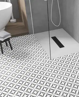 Vane MEXEN/S - Toro obdĺžniková sprchová vanička SMC 120 x 80, biela, mriežka čierna 43108012-B
