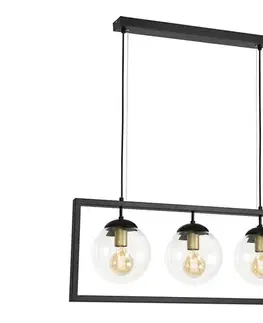 Svietidlá  113000 - Luster na lanku REY 3xE27/7W/230V čierna 113000