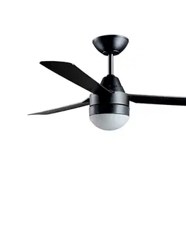 Ventilátory BAYSIDE 531018 - Stropný látor MEGARA 2xE14/15W/230V čierna + DO 531018