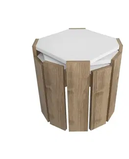 Konferenčné stolíky Konferenčný stolík Lori - White, Walnut
