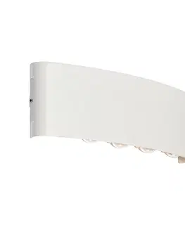 Vonkajšie nástenné svietidlá Vonkajšia nástenná lampa biela vrátane LED 10-svetlo IP54 - Silly