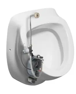 Pisoáre ISVEA - DYNASTY urinál s automatickým splachovačom 6V DC, zakrytý prívod vody, 39x48 cm 10SZ92001-SENSOR