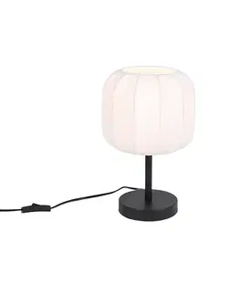Stolné lampy Japandi stolná lampa čierna s bielou - Madleine