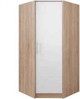 Šatníkové skrine Skriňa Smart SR4 95 cm dub sonoma/biela