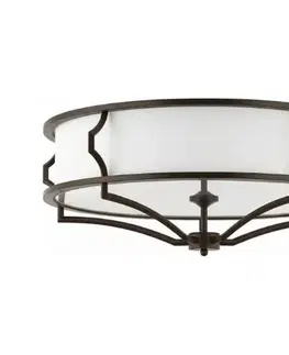 Svietidlá Open Design OR86607 - Stropné svietidlo STESSO 4xE27/12W/230V priemer 65 cm hnedé OR86607