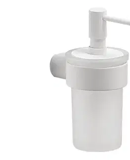 Svietidlá Gedy - Nástenný dávkovač mydla PIRENEI 110 ml mliečne sklo/matná biela PI8102