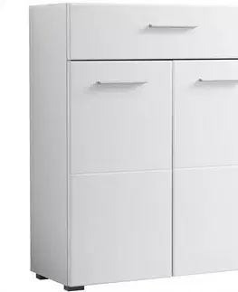 Komody do spálne Komoda Beny 2d1s Biely /Biely Lesk 11008609