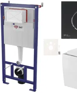 Záchody Závěsný WC set do lehkých stěn / předstěnová SAT SIKOSSREX6778K SIKOSSREX6778K