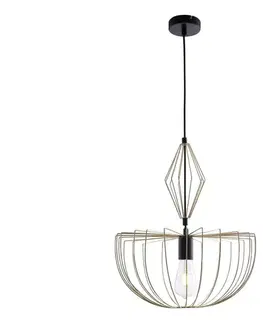 Svietidlá  Luster na lanku JASMINA 1xE27/20W/230V pr. 40 cm zlatá 328373