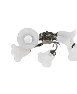 Stropná svetla Stropná lampa Antiqa Patina 5X40 E27 Biele tienidlo