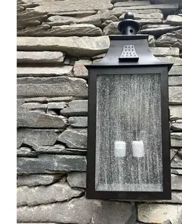 Svietidlá Elstead KENDAL - Vonkajšie nástenné svietidlo KENDAL 2xE14/60W/230V IP44 KENDAL
