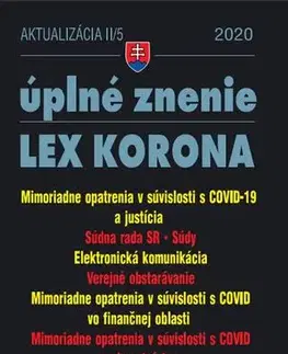 Dane, účtovníctvo Aktualizácia II/5 2020 – Obchodné a občianske právo v čase koronavírusu