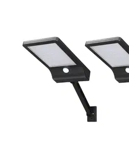 LED osvetlenie  B.V.  - SADA 2× LED solárna lampa so senzorom. LED/3W/3,7V 3000/4000/5000K + s diaľkovým ovládačom B10201ZDP