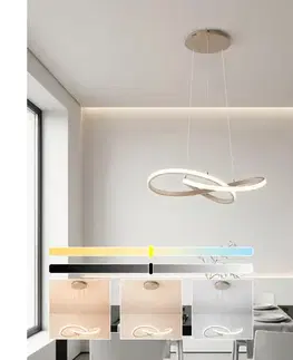 Svietidlá BRILAGI - LED stmievateľný luster na lane INFINITY LED/55W/230V 50x50 cm béžový + diaľkové ovládanie BRI906
