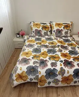 Obliečky Mikroplyšové obliečky Daisy 200x140cm+90x70cm TiaHome
