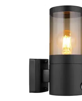 Svietidlá Globo 32014BSS-Vonkajšie nástenné svietidlo so senzorom XELOO 1xE27/60W/230V IP44 32014BSS