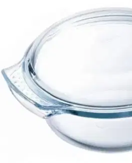 Pekáče a zapekacie misy PYREX Misa zapekacia okrúhla s pokrievkou, 21x18x9cm, 1L+0,3L, sklo číre PYREX, spevnený obal