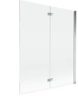 Sprchové dvere MEXEN - MIST vaňová zástena 140x150 cm 6mm 2-s, chróm, číra, pravá 8A9-140-002-01-00-P