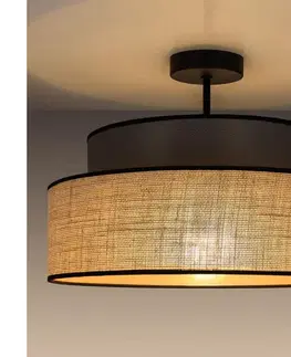 Svietidlá  Prisadený luster BOHO 1xE27/60W/230V pr. 40 cm hnedá/béžová 0682