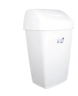 Odpadkové koše Kinekus Kôš na odpad preklápací 50l, plastový, TONTARELLI, biely
