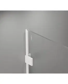 Sprchové dvere MEXEN/S - Lunar Sprchová zástena WALK-IN pravá 100 x 200, transparent 8 mm, biela 830-100-000-20-00-P