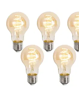 LED osvetlenie Sada 5 ks Inteligentné stmievateľné LED žiarovky E27 A60 Jantárová 4,9 W 320 lm 2500 K