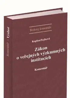 Zákony, zbierky zákonov Zákon o veřejných výzkumných institucích. Komentář - Tomáš Kaplan