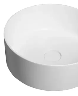 Umývadlá SAPHO - THIN umývadlo na dosku, priemer 38cm, bielá mat WN548