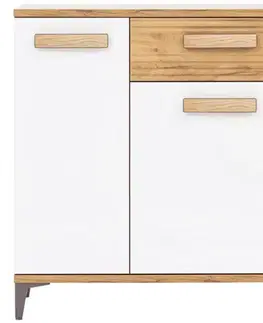 Komody do spálne Komoda Snobi Sb02 Dub Craft/Alpská Biela