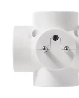 Predlžovacie káble  Rozbočovacia zásuvka 4x10A/250V guľatá P0040