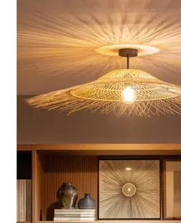 Svietidlá BRILAGI - LED prisadený luster CERIA BOHO 1×E27/60W/230V, priemer 100 cm, čierna/béžová BG3989+EG781125