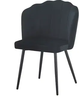 Čalúnené stoličky Stolička Robin 12330 čierna