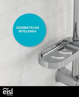 Kúpeľňové batérie Eisl Eisl - Sprchový set bez batérie SHOWER DREAM, chróm / čierna DXLD60088CS DXLD60088CS