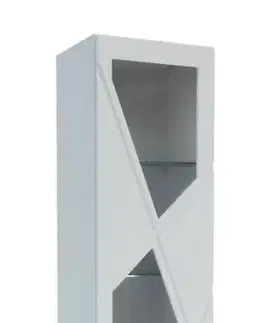 Vitríny FANCY vysoká vitrína, biela