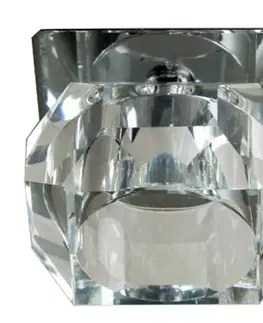 Stropná svetla Stropné svietidlo G4 chrómové krištáľové, pevné, 20W