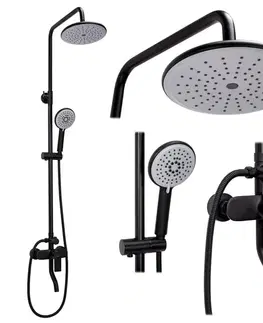 Kúpeľňové batérie REA REA - Sprchový set s batériou 150mm VERSO čierna REA-P9145