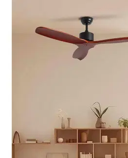 Ventilátory ZE - Stropný látor CUENCA Wi-Fi Tuya čierna/dub + DO ZEV017